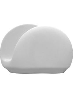 Салфетница «Любяна»;фарфор;,H=8,L=12,B=3см;белый