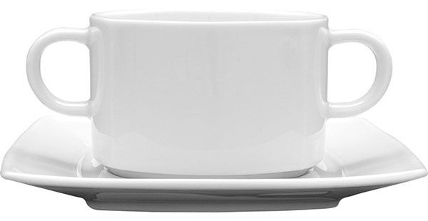 Чашка бульонная «Виктория-отель»;фарфор;320мл;D=104,H=57,L=157мм;белый