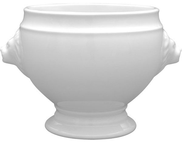 Чашка бульонная «Лео»;фарфор;0,58л;D=12,H=10,3,L=15,5см;белый