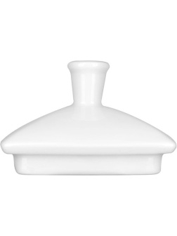 Крышка для чайника «Виктория»;фарфор;1л;D=75,H=55,L=91,B=91мм;белый