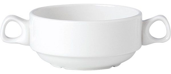 Чашка бульонная «Симплисити Вайт»;фарфор;285мл;D=105,H=60,L=110мм;белый