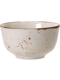 Сахарница «Крафт Вайт»;фарфор;228мл;D=100,H=55мм;белый,коричнев.