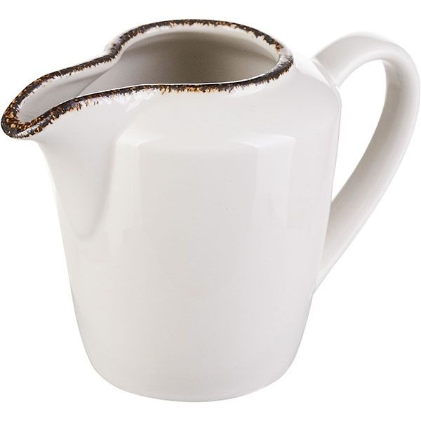Молочник «Браун Дэппл»;фарфор;142мл;белый,коричнев.