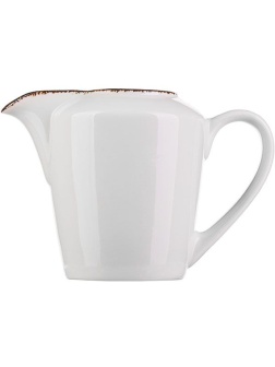 Молочник «Браун Дэппл»;фарфор;142мл;белый,коричнев.