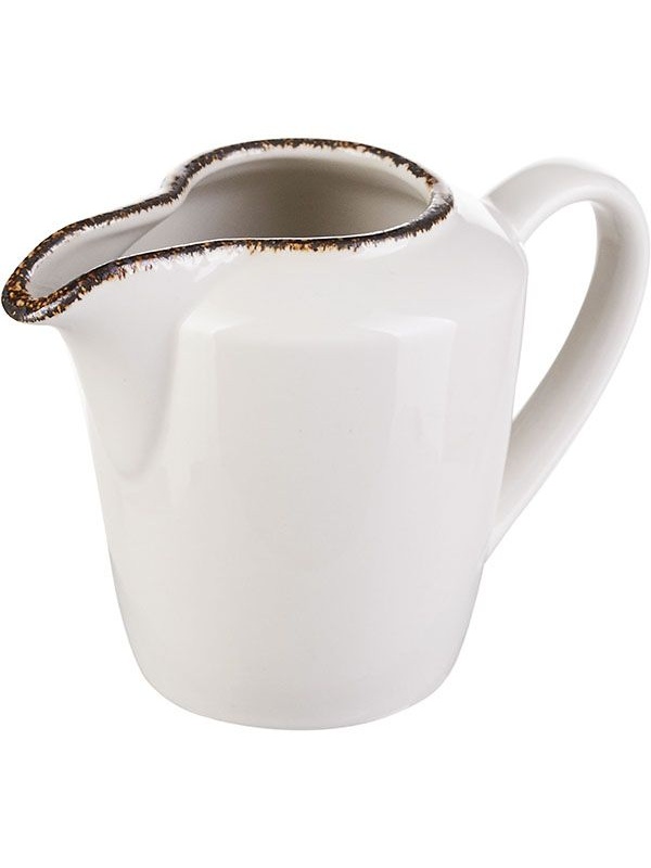 Молочник «Браун Дэппл»;фарфор;142мл;белый,коричнев.