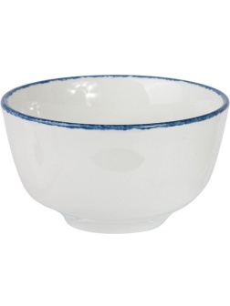 Сахарница «Блю Дэппл»;фарфор;228мл;D=100,H=55мм;белый,синий