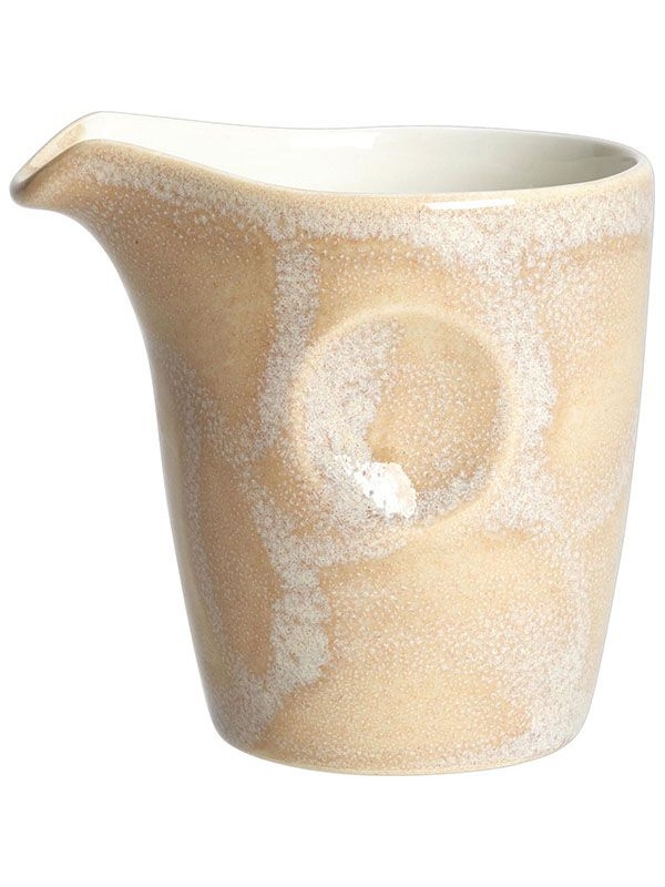 Молочник «Революшн Сэндстоун»;фарфор;85мл;D=58,H=72,L=75мм;бежев.