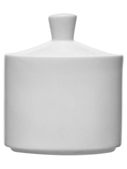 Сахарница «Монако Вайт» с крышкой;фарфор;180мл;,H=95,L=85,B=65мм;белый