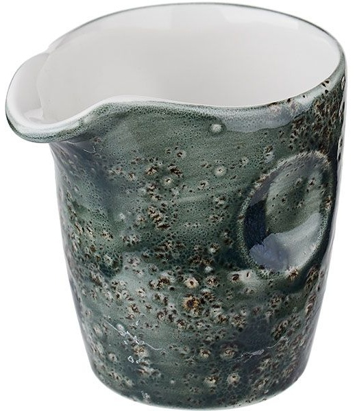 Молочник «Везувиус Бернт Эмералд»;фарфор;85мл;D=42,H=75,L=75мм;зелен.