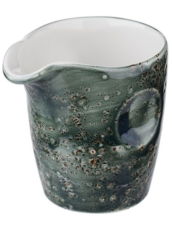 Молочник «Везувиус Бернт Эмералд»;фарфор;85мл;D=42,H=75,L=75мм;зелен.