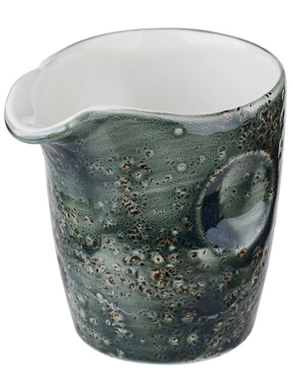 Молочник «Везувиус Бернт Эмералд»;фарфор;85мл;D=42,H=75,L=75мм;зелен.