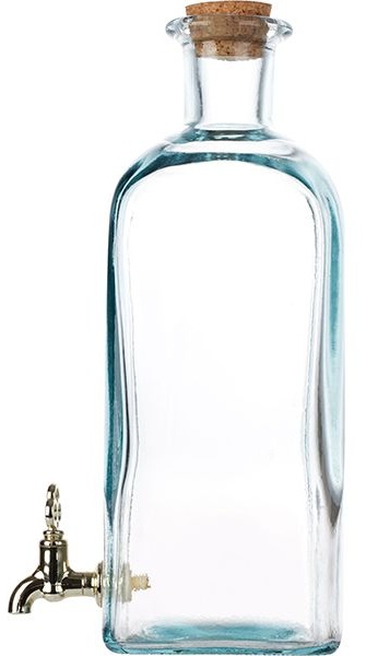 Банка-емкость с краном с пробкой;стекло;2л;,H=29,L=10,5,B=10,5см