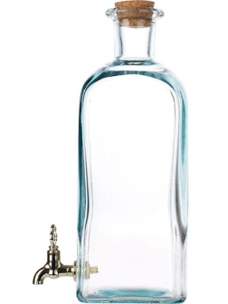 Банка-емкость с краном с пробкой;стекло;2л;,H=29,L=10,5,B=10,5см