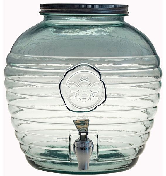 Банка-емкость с краном с крышкой;стекло;8л;D=14/17,H=24см;прозр.