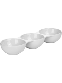 Менажница «Пати» 3 секции;фарфор;,H=30,L=230/50,B=75мм;белый