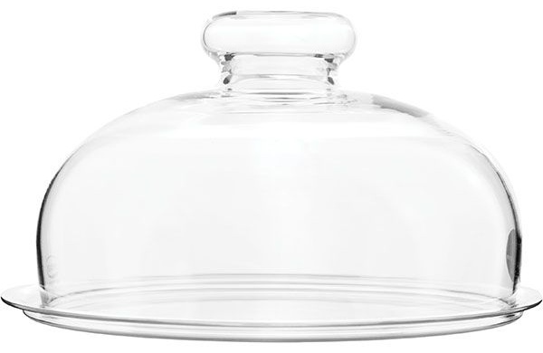 Поднос д/сыра с крыш.;стекло;D=17,5/20,H=11,5см;прозр.