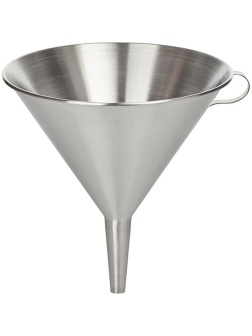 Воронка;сталь нерж.;D=24,H=23,L=25см;металлич.