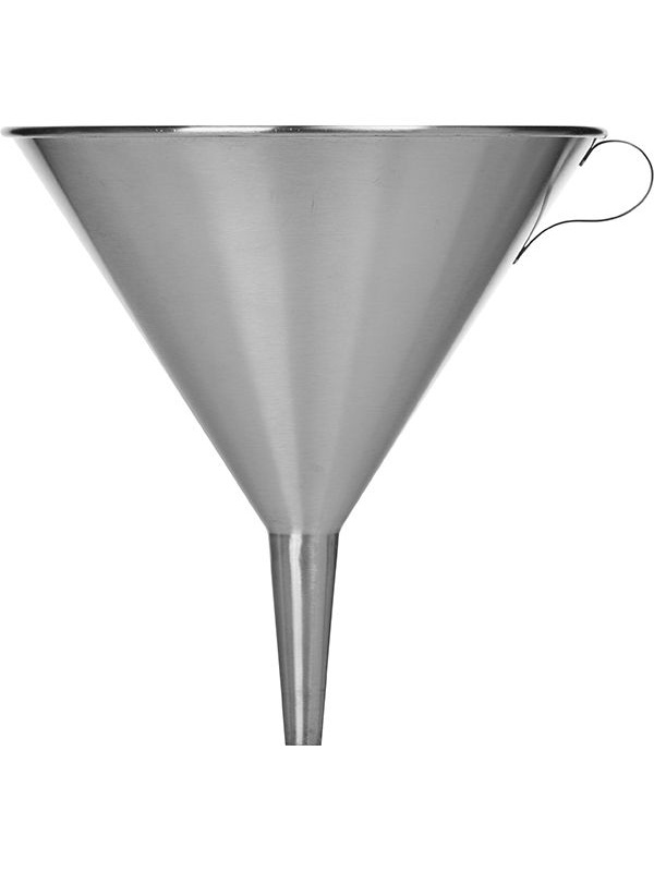 Воронка;сталь нерж.;D=24,H=23,L=25см;металлич.