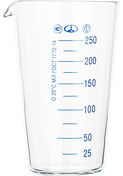 Стеклянная мензурка (объем 250 мл.)