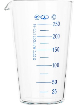 Стеклянная мензурка (объем 250 мл.)
