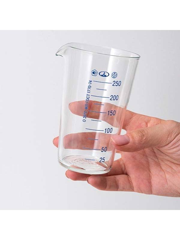 Стеклянная мензурка (объем 250 мл.)