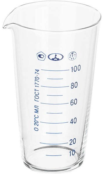 Мензурка из стекла (объем 100 мл.)