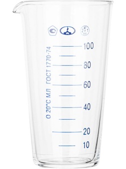 Мензурка из стекла (объем 100 мл.)