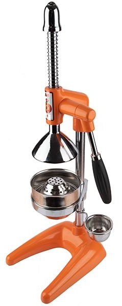 Пресс для цитрусовых и граната;сталь нерж.;D=11,H=49,L=24,B=19см;оранжев.