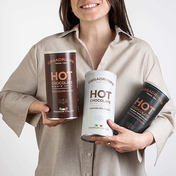 Смесь сухая для приготовления напитков «Горячий Горький Шоколад» ODK 1 кг;сталь;D=10,H=19см