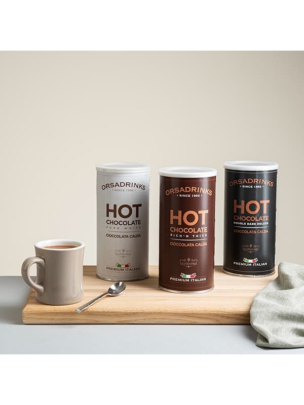 Смесь сухая для приготовления напитков «Горячий Горький Шоколад» ODK 1 кг;сталь;D=10,H=19см