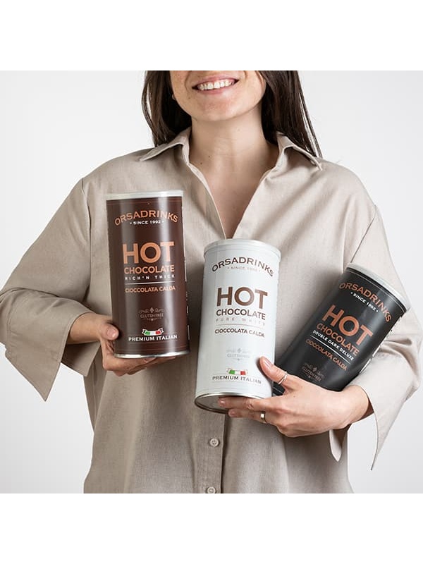 Смесь сухая для приготовления напитков «Горячий Горький Шоколад» ODK 1 кг;сталь;D=10,H=19см