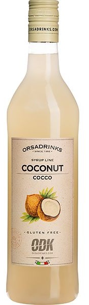 Сироп «Кокос» ODK;пластик;1л;D=8,H=32см;белый