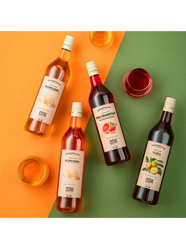 Сироп «Розовый Грейпфрут» ODK;пластик;1л;D=8,H=32см;красный