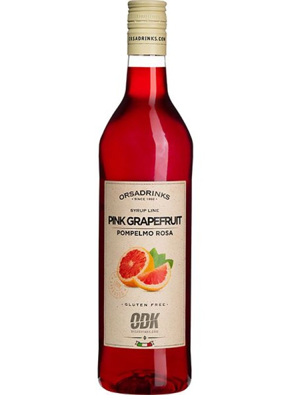 Сироп «Розовый Грейпфрут» ODK;пластик;1л;D=8,H=32см;красный
