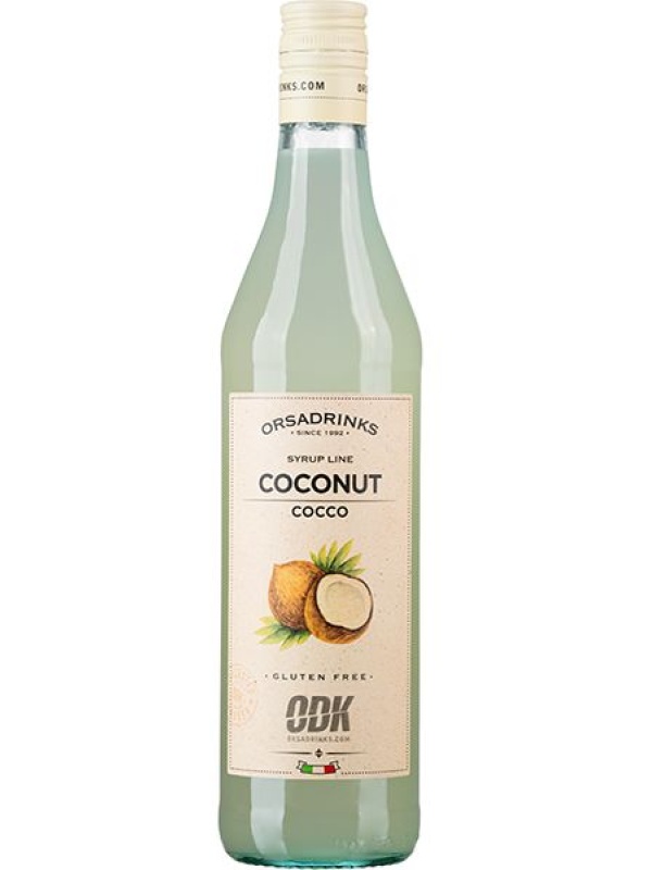 Сироп «Кокос» ODK;стекло;0,75л;D=65,H=305мм;белый