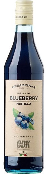 Сироп «Черника» ODK;стекло;0,75л;D=65,H=305мм;синий