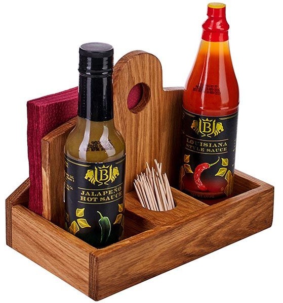 Салфетница 61*61;дуб;,H=16,L=20,B=11см;коричнев.