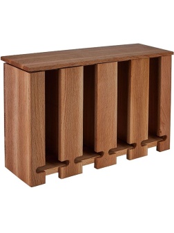 Контейнер для пакетиков чая 4 отделения;дерево;,H=95,L=300,B=190мм;коричнев.