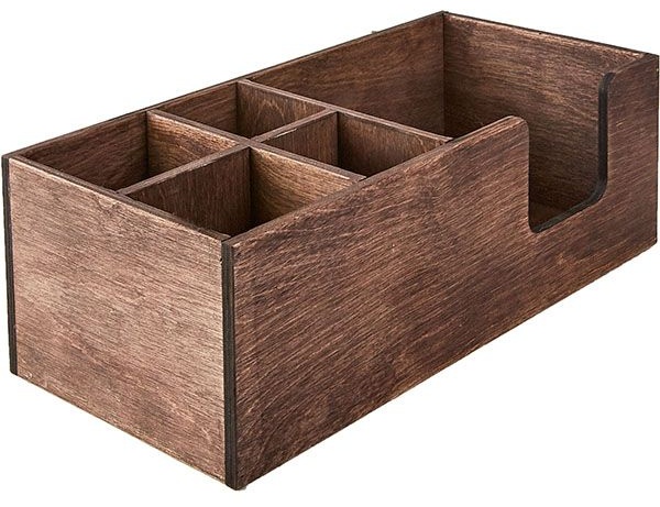 Подставка барная (5 отделений);фанера;,H=10,L=30,B=14см;коричнев.