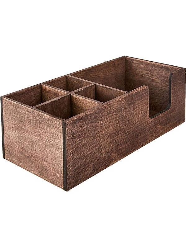 Подставка барная (5 отделений);фанера;,H=10,L=30,B=14см;коричнев.