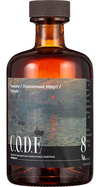 Кордиал «Тимьян / Лимонный Мирт / Груша» C.O.D.E;стекло;0,5л;D=7,H=18см