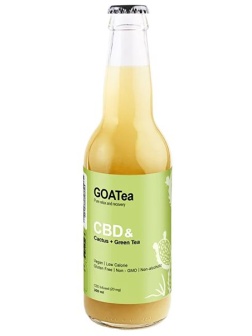 Напиток безалкогольный «Кактус» зеленый чай с наноэмульсией CBD;стекло;330мл;D=58,H=215мм