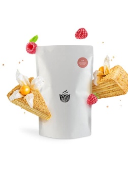 Смесь сухая для приготовления напитков «Медовик с малиной» для раф кофе 500г;картон,пластик;,H=25,L=