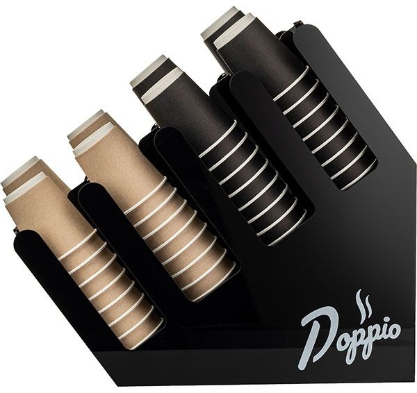 Диспенсер для стаканов 8 секций;пластик;,H=47,L=23,B=48см;черный