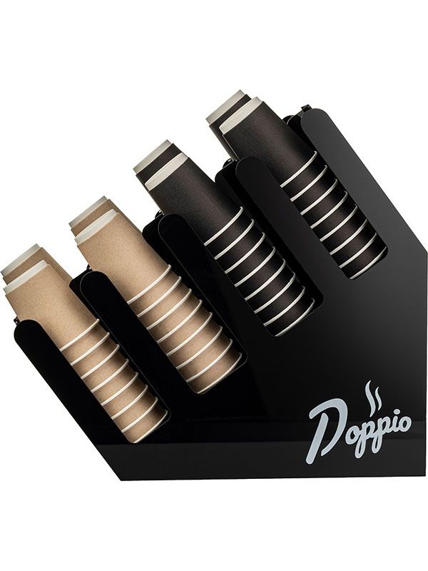 Диспенсер для стаканов 8 секций;пластик;,H=47,L=23,B=48см;черный