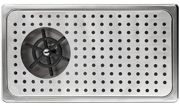 Ринзер с каплесборником, встраиваемый;сталь нерж.;,H=30,L=43,B=23см;металлич.