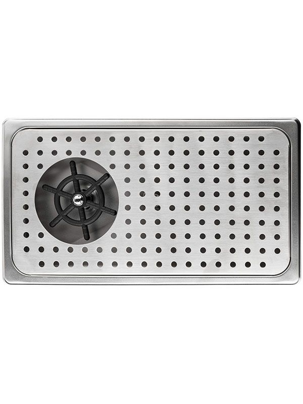 Ринзер с каплесборником, встраиваемый;сталь нерж.;,H=30,L=43,B=23см;металлич.