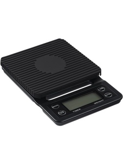 Весы для кофе электронные с таймером (до 3 кг с точностью до 0,1 г);пластик;,H=30,L=195,B=125мм;черн