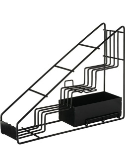 Подставка для бутылок (на 4 шт.);сталь нерж.;,H=7,L=50,B=5см;металлич.