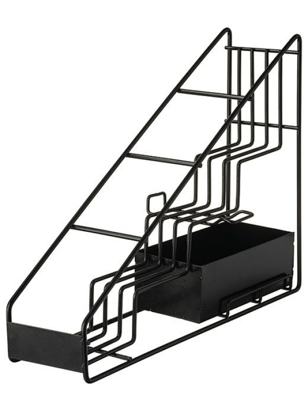 Подставка для бутылок (на 4 шт.);сталь нерж.;,H=7,L=50,B=5см;металлич.